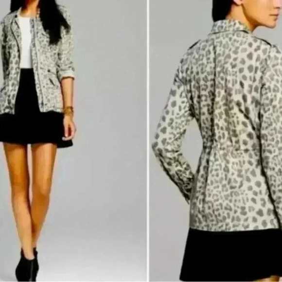 Lily Aldridge for Velvet Leopard animal print Jacket Small - Picture 2 of 6